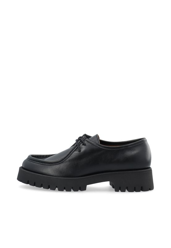 Leo Moc Toe Shoe Smooth Leather Black 