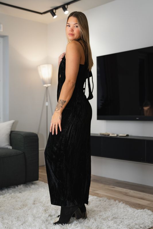 Cygnet Velvet Dress Black 