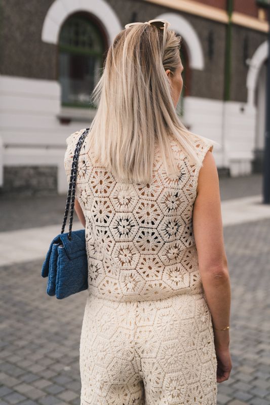 Crochet Top Offwhite  