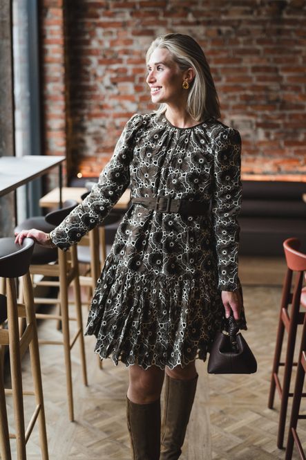 Hovedbilde Embroidery Mini Dress Chocolate 
