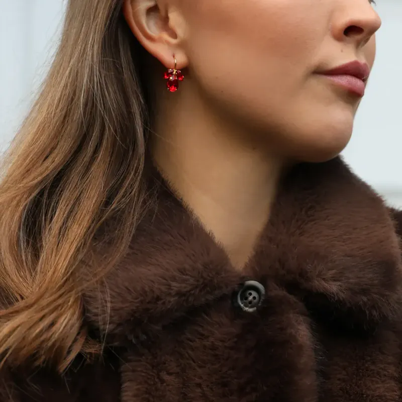 Petite Timo Earrings Gold Light Siam 