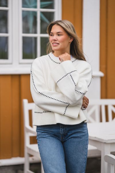 Hovedbilde Roeme Knit Stitch Blouse Offwhite 