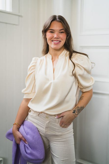 Hovedbilde Roella Heavy Sateen Blouse Light Yellow 