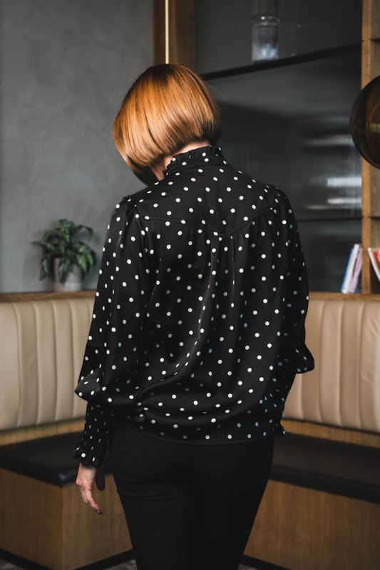 Camisa Dot Blouse Black 