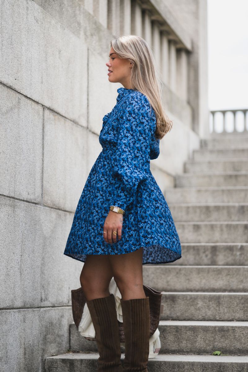 Astrid Dress Blue Iolite Flower 
