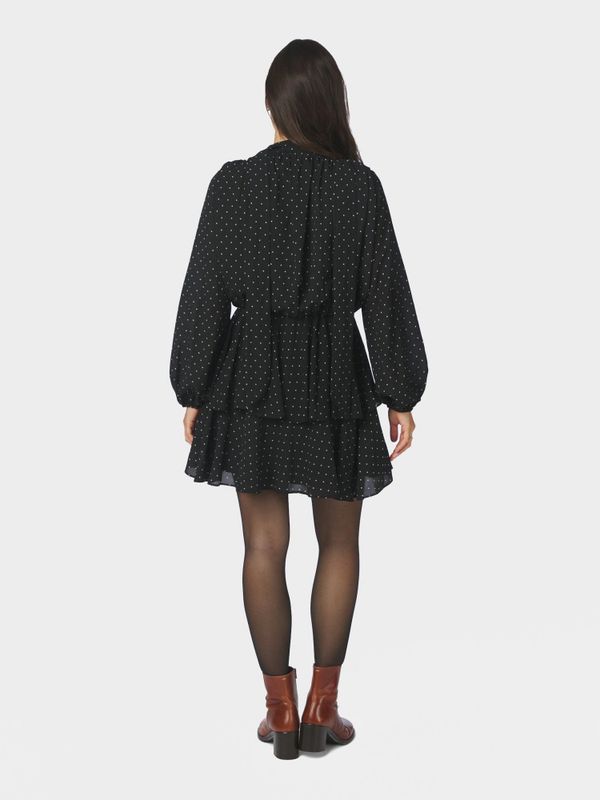 Nielle Dot Dress Black 