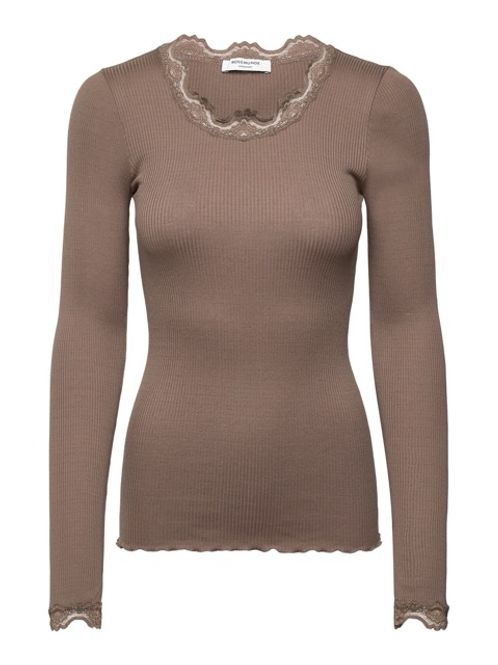Hovedbilde Babette Silk LS Lace T-Shirt Walnut 