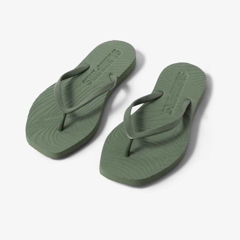 Tapered Flip Flops Green