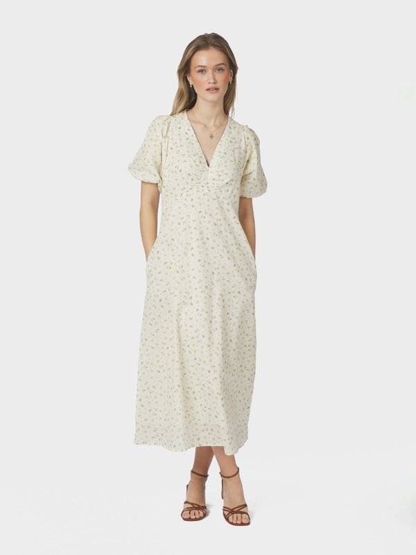 Illana Small Rose Flower Dress Light Yellow 