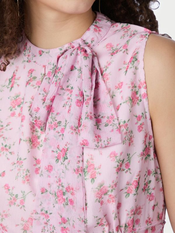 Ansol Meadow Printed Top Light Pink 