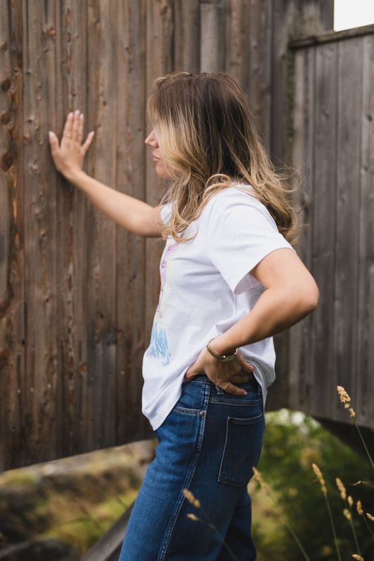 Basic Cotton Jersey Animals Bright White 