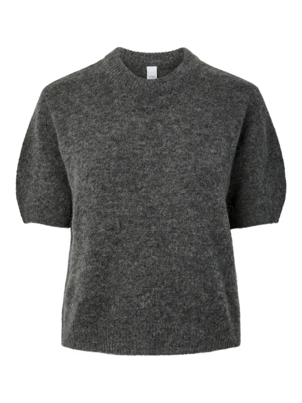 Johi SS Wool Blend Pullover Medium Grey Melange 