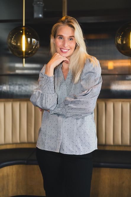 Hovedbilde Stripe Dot Petra V-Shirt Light Grey 