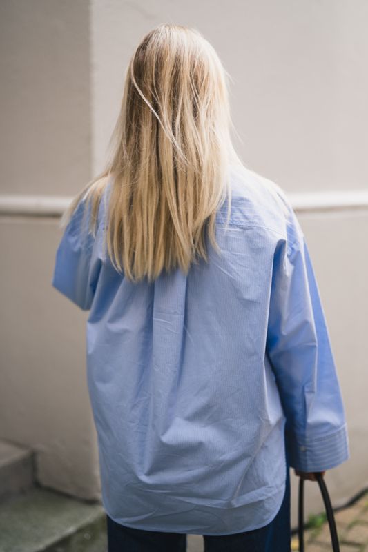 Derris Shirt Blue Iris Stripe Small 