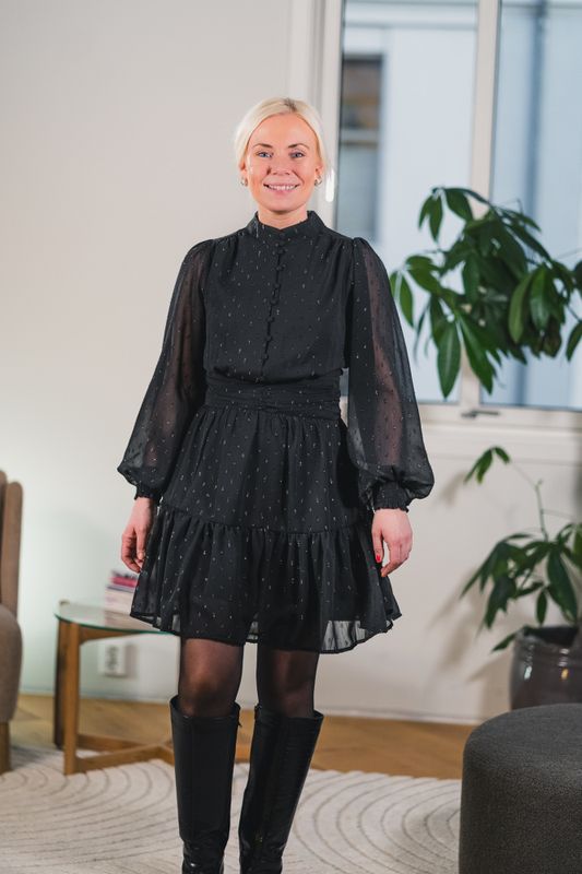 Alberti Shimmer Dress Black