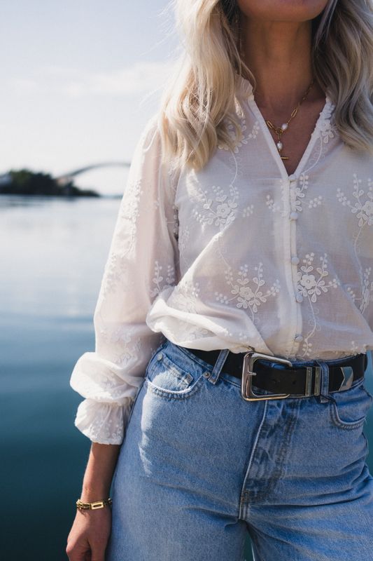Camilla Shirt EMB Bright White 