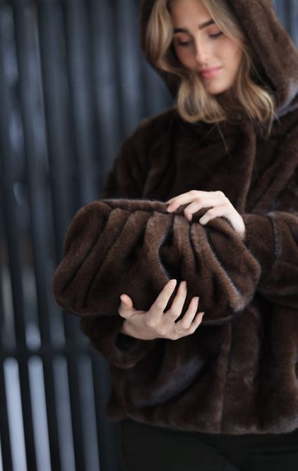 Hovedbilde Luxe Fur Clutch Cocoa