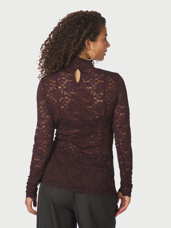 Liza Laceflower Blouse Burgundy 