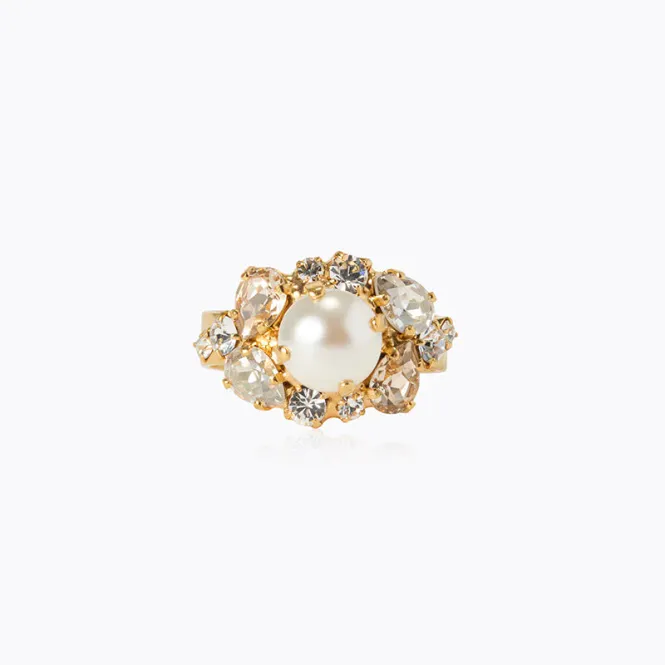 Hovedbilde Molly Ring Gold Pearl/Crystal 