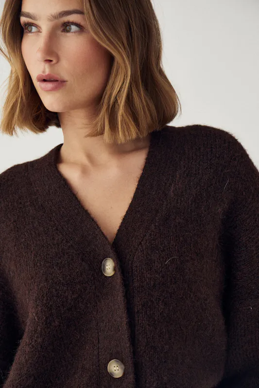 Laiana Knit Cardigan Chocolate 