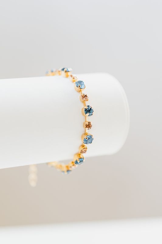 Calanthe Bracelet Gold Smoked Blue Combo 