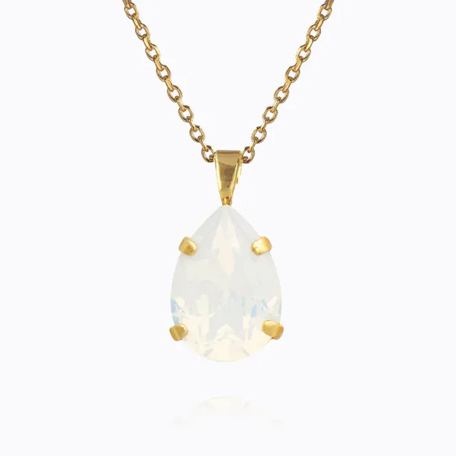 Hovedbilde Mini Drop Necklace Gold White Opal 