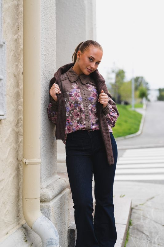 Somellu LS Shirt Timber Wolf Somellu Print 