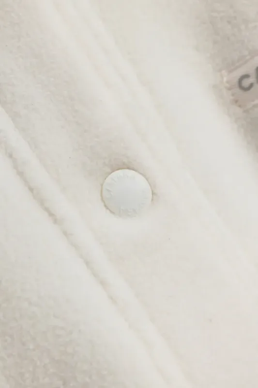 W. Polar Fleece Half-Snap Pullover Creme 