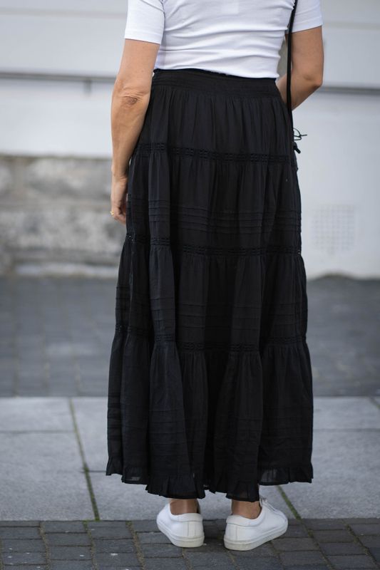 Felicia S Voile Skirt Black 