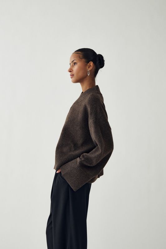 Maidie Knit Chocolate Melange