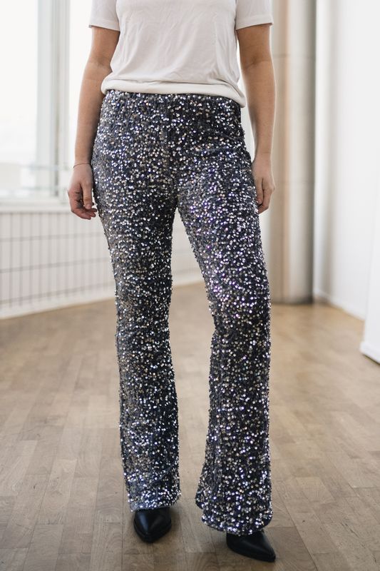 Milan Flared Pants Silver 