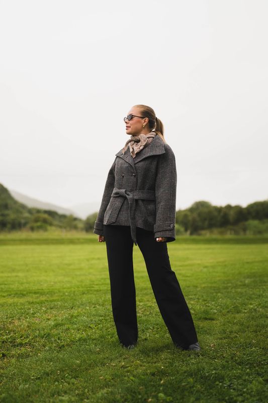 Munet Check Jacket Dark Grey 