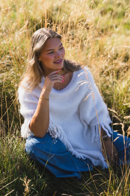 Poncho Creme 