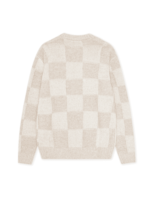 Hovedbilde Check Knit Eggnog White 