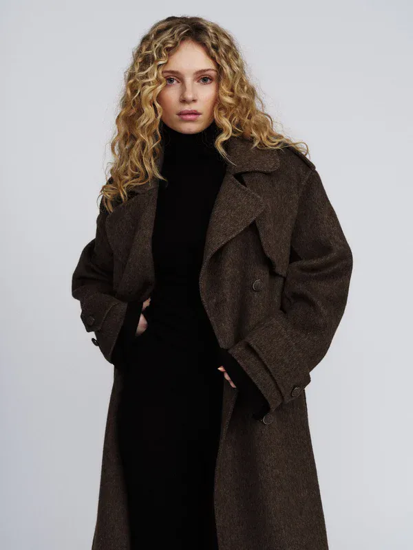 Yua Coat Dark Brown 