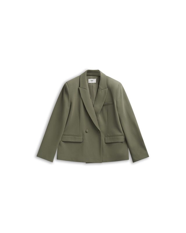 Refined Blazer Olive Green 