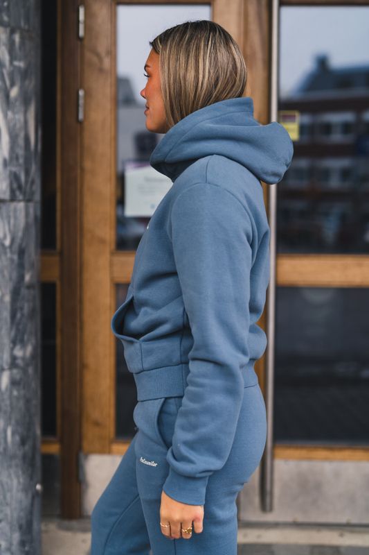 W Regular Hoodie Blue 