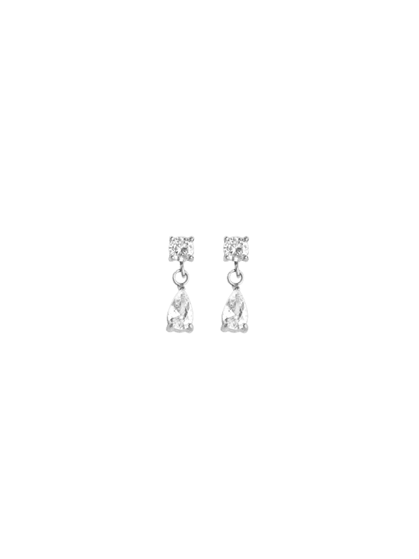 Pear Stud Silver 