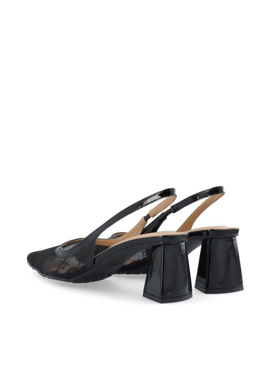 Maralyn Slingback Mesh Black Lace 