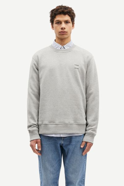 Hovedbilde Joel Crew Neck 11414 Grey Melange 