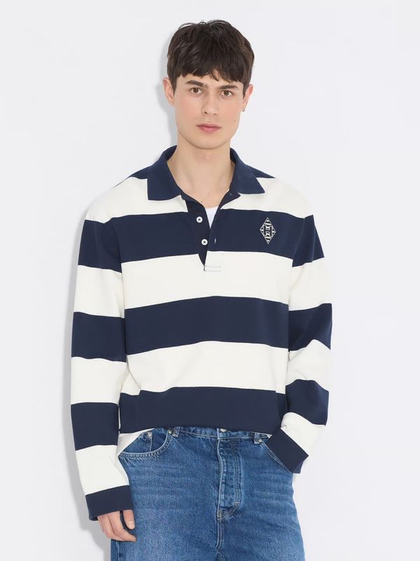 Rugby Polo Navy Stripe 