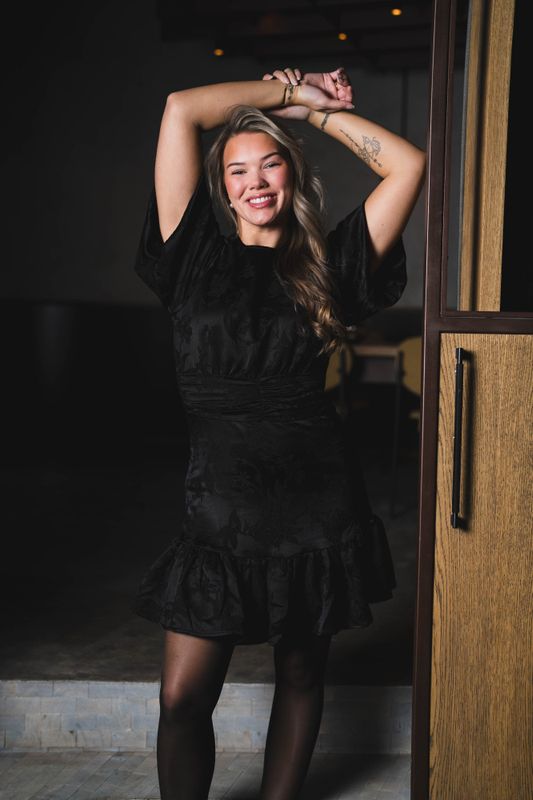 Sulli Jacquard Dress Black 