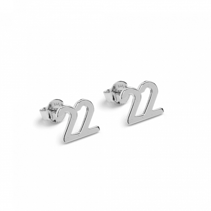 Big Number Studs Silver - 22