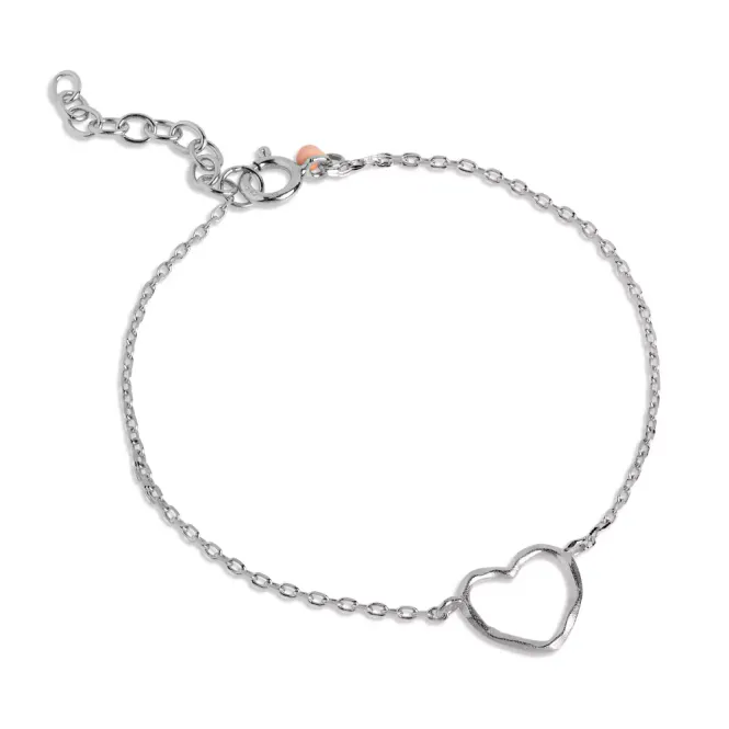 Hovedbilde Organic Heart Bracelet Silver 