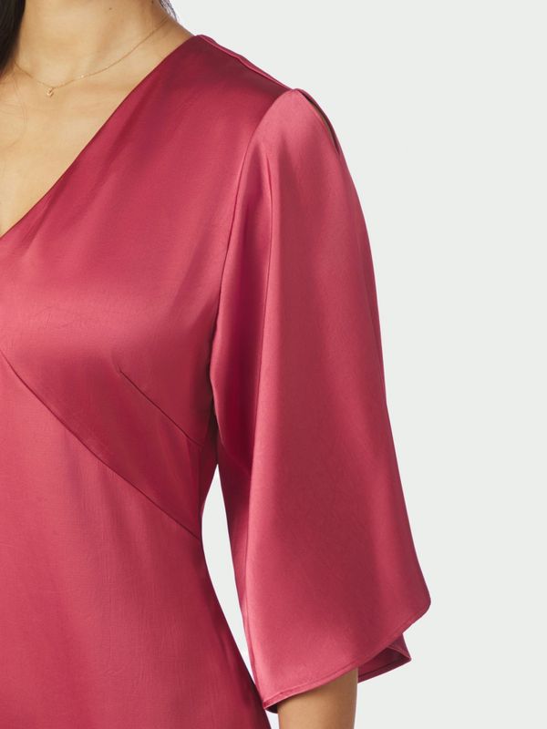 Remara Heavy Sateen Dress Cherry Pink 