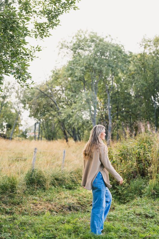 Burne Knitted Cape Pale Camel 