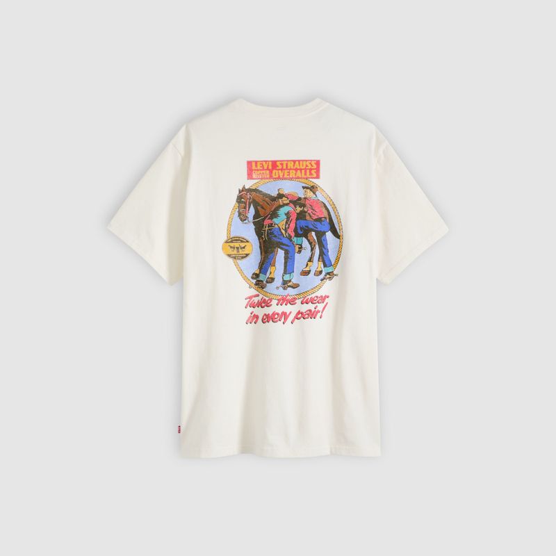 SS Relaxed Fit Tee Archival Overalls Egret