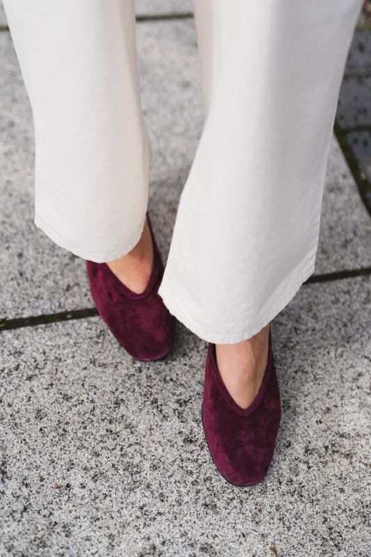Leni Cherry Lacq Suede 