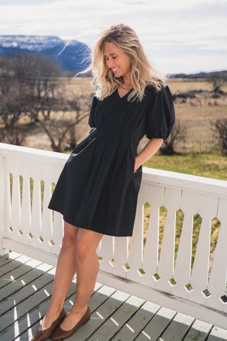 Hovedbilde Poppy Pleat Crop Dress Black 