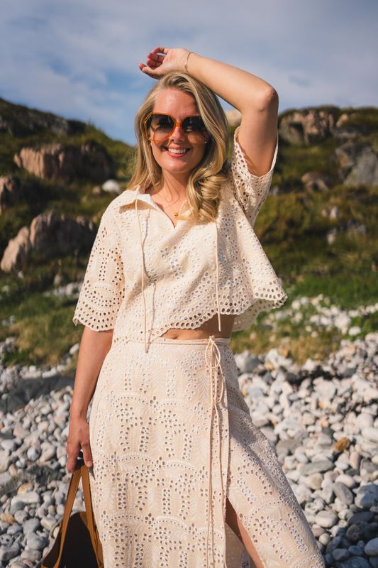 Gabriela Lace Top Ecru 